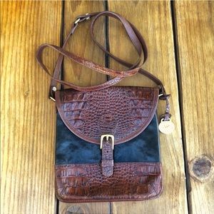 Real Brahmin Crossbody Bag Leather